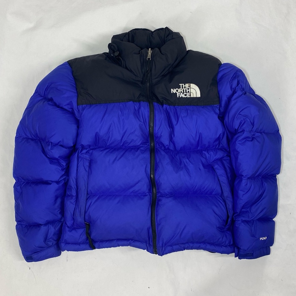 The North Face 700 Nuptse Black Blue Puffer Down Jacket Medium